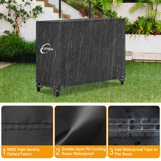 KIPIEA Firewood Rack Cover for Outdoor Log Storage