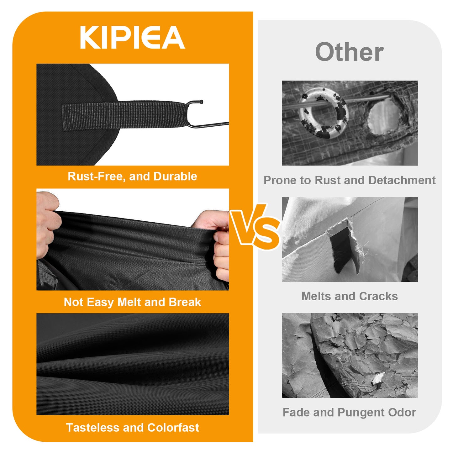 Kipiea Air Conditioning Cover for Outside Units – Heavy Duty 500D Waterproof AC Outdoor Unit Top Protector