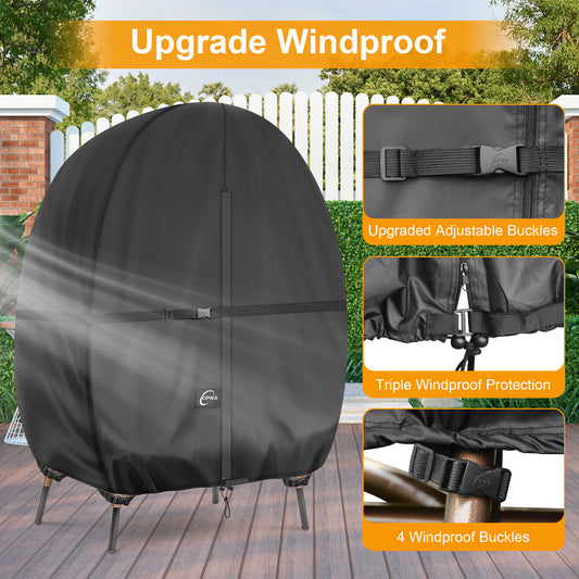 KIPIEA Double Egg Chair Cover for Outdoor Hanging Chairs
