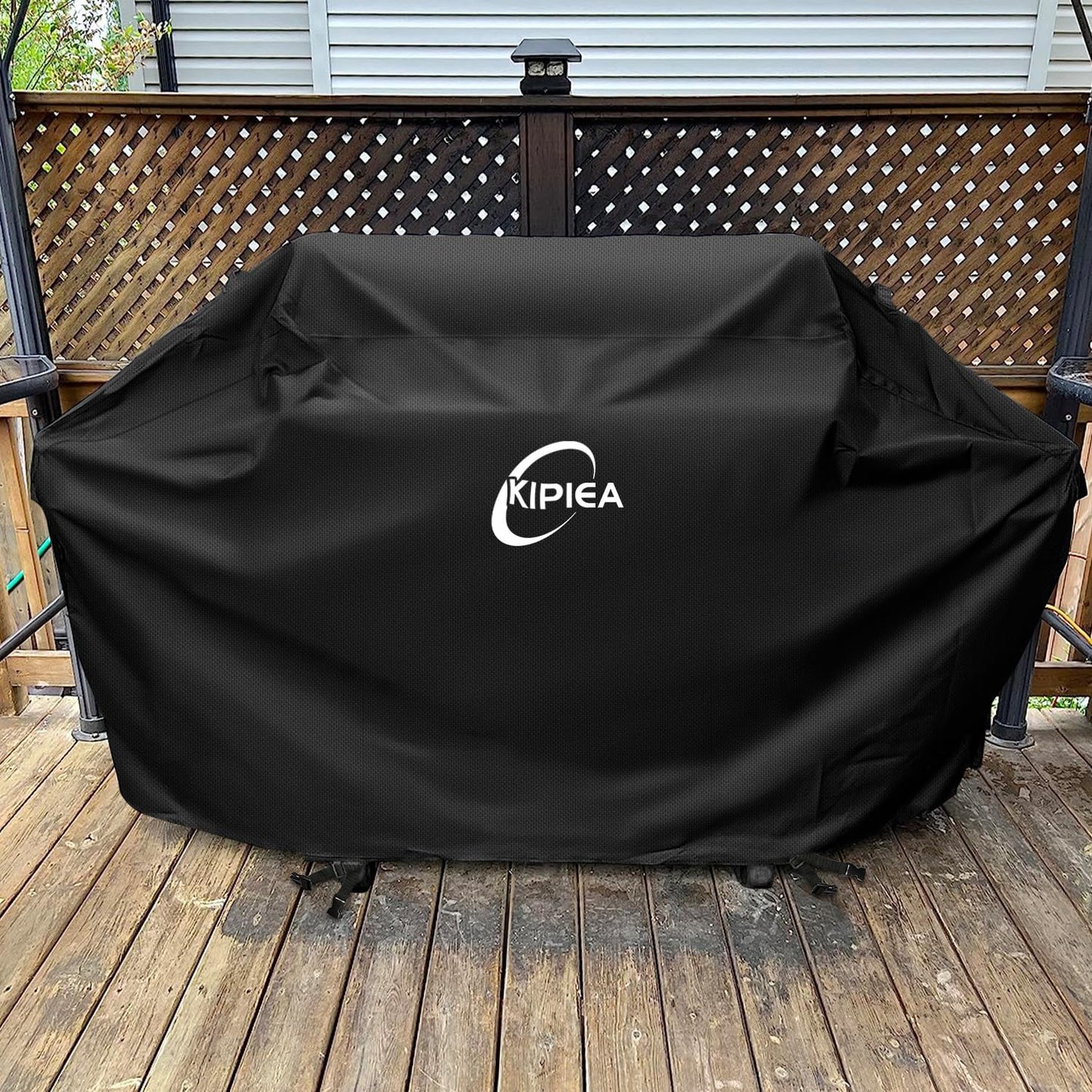 Kipiea 420D BBQ Covers, Heavy-Duty Barbecue Covers, Universal Gas Grill Covers with 4 Windproof Buckles, No Tears Anti UV No Fading