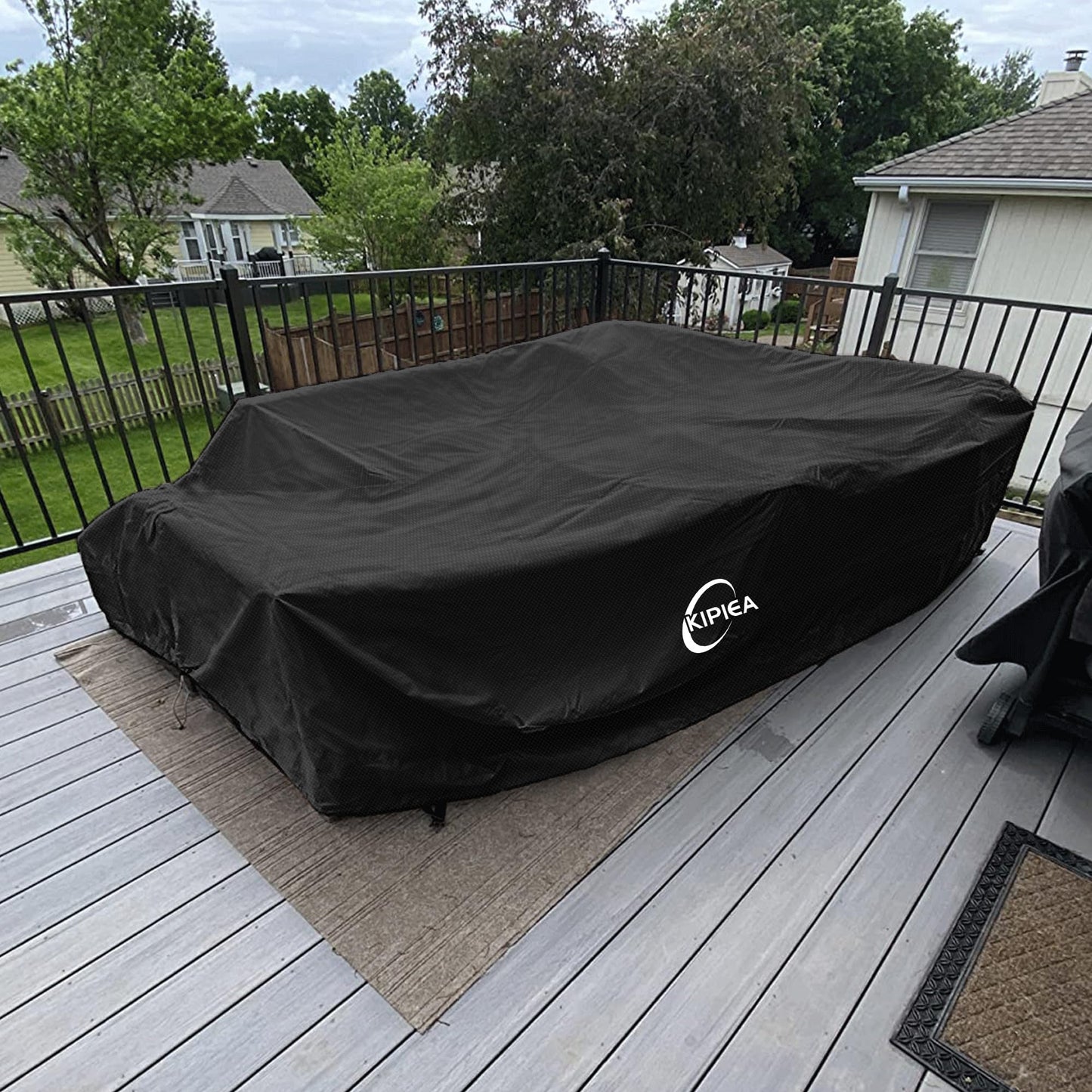 Kipiea 600D Patio Furniture Covers Waterproof Winter, Outdoor Furniture Set Covers for Table Chairs, Heavy-Duty Outdoor Sofa Covers with Anti UV and No Tears, No Fading
