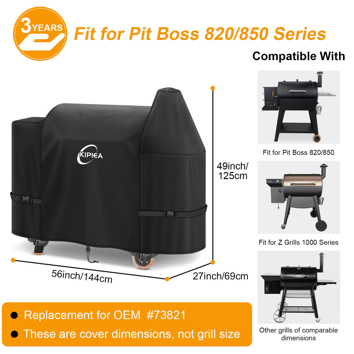 KIPIEA Pellet Grill Cover Compatible with Pit Boss Grills