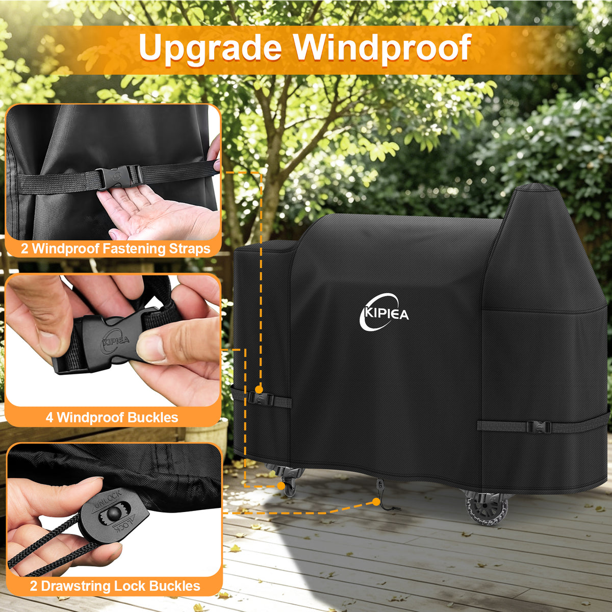 KIPIEA Pellet Grill Cover Compatible with Pit Boss Grills
