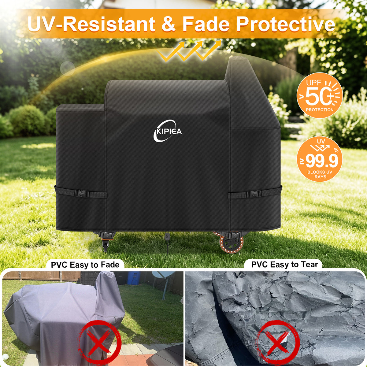 KIPIEA Pellet Grill Cover Compatible with Pit Boss Grills