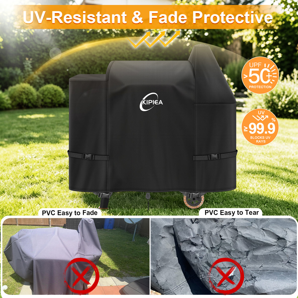 KIPIEA Pellet Grill Cover Compatible with Pit Boss Grills