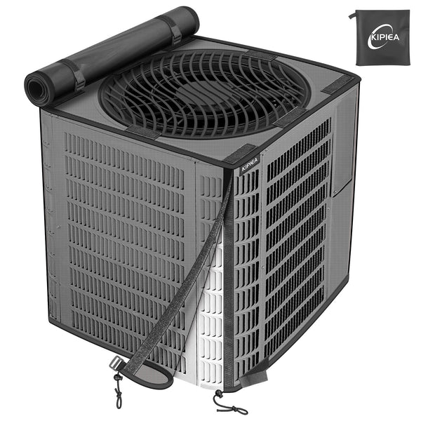 KIPIEA 2-in-1 Outdoor AC Unit Cover with Detachable Waterproof Top
