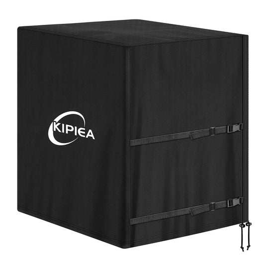Kipiea 500D Window Air Conditioner Cover Outdoor, Luxiv Outside Window AC Unit Cover Black Dust-proof Waterproof AC Cover Outdoor Window AC Protection Cover