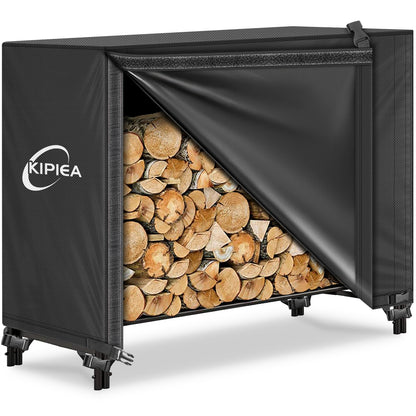 KIPIEA Firewood Rack Cover for Outdoor Log Storage