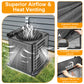 KIPIEA 2-in-1 Outdoor AC Unit Cover with Detachable Waterproof Top