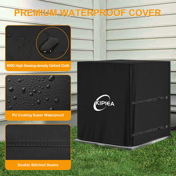 KIPIEA Full Outdoor AC Unit Cover for Central Air Conditioners