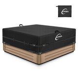 Kipiea 420D Waterproof Square Hot Tub Cover Protector, Heavy Duty Polyester SPA Cover UV Protection Cover for Hot Tub
