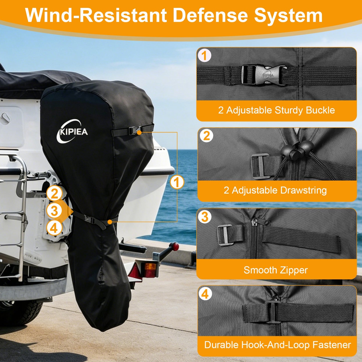 Full Outboard Motor Cover