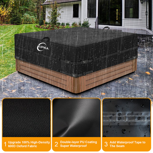 KIPIEA Hot Tub Cover Protector for Outdoor Spas