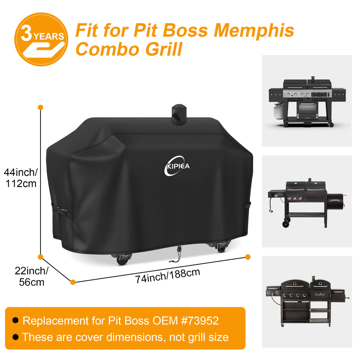 KIPIEA Pellet Grill Cover Compatible with Pit Boss Grills