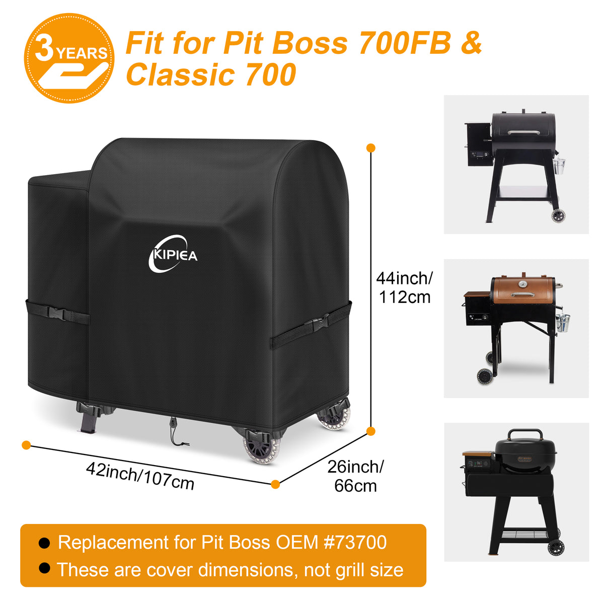 KIPIEA Pellet Grill Cover Compatible with Pit Boss Grills
