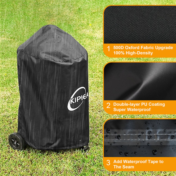 KIPIEA Grill Covers for Weber Charcoal Kettle Grills