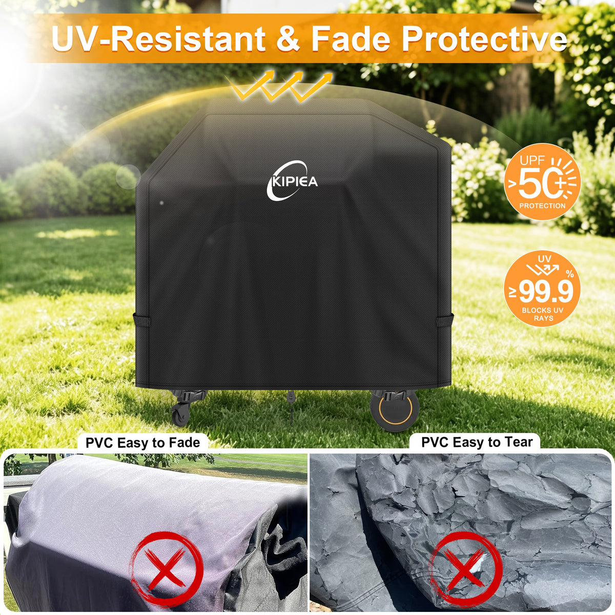 KIPIEA Pellet Grill Cover Compatible with Traeger Grills