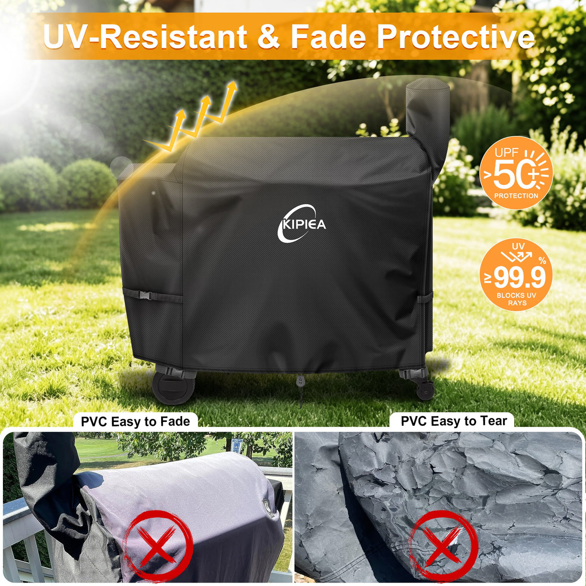 KIPIEA Pellet Grill Cover Compatible with Traeger Grills