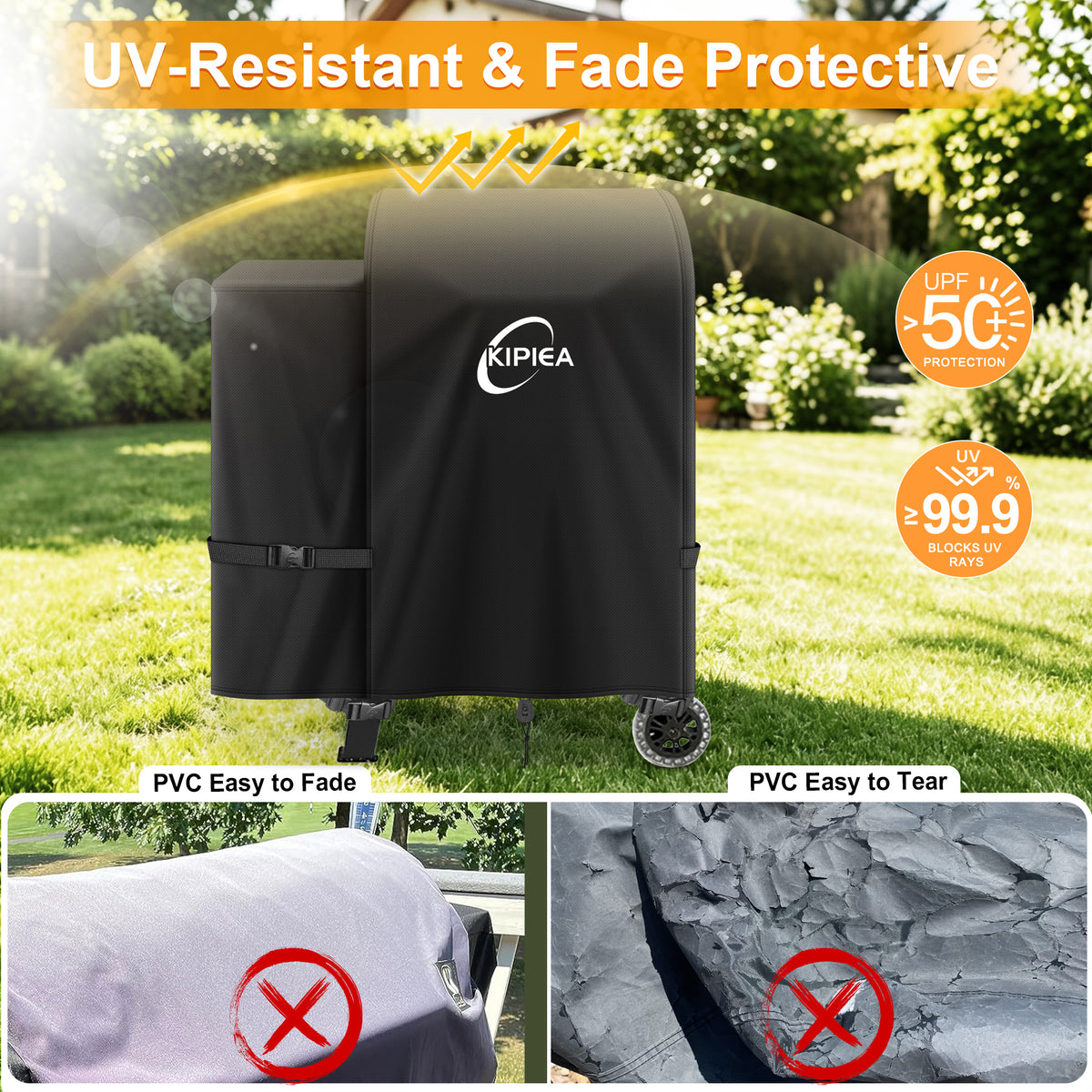 KIPIEA Pellet Grill Cover Compatible with Pit Boss Grills