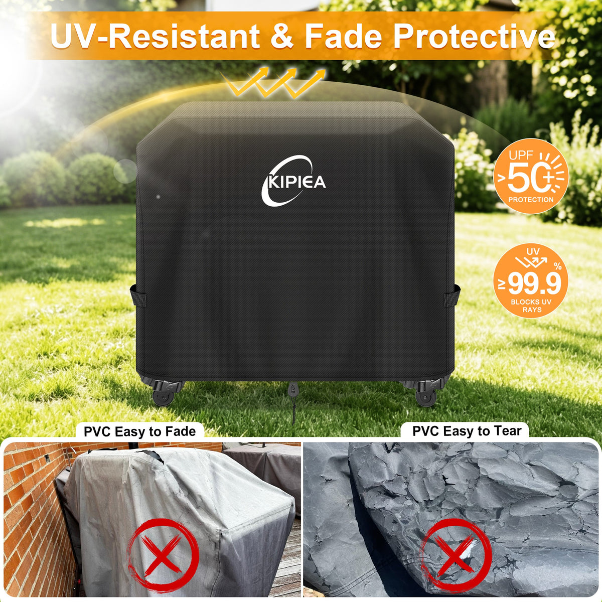 KIPIEA Pellet Grill Cover Compatible with Traeger Grills
