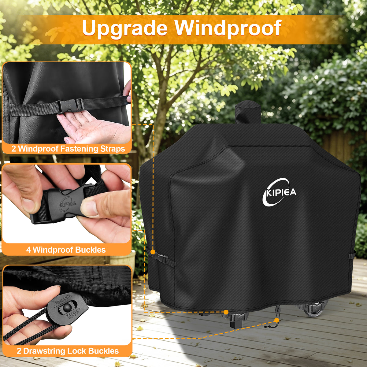 KIPIEA Pellet Grill Cover Compatible with Pit Boss Grills