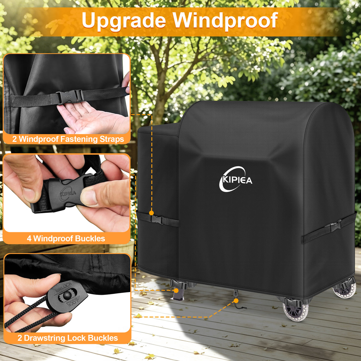 KIPIEA Pellet Grill Cover Compatible with Pit Boss Grills