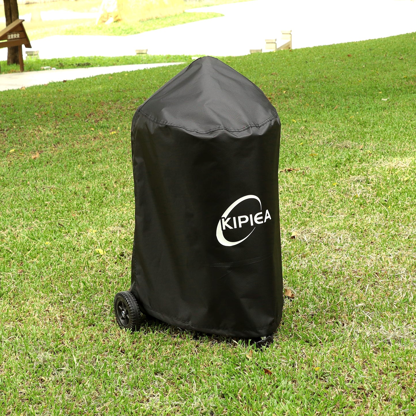 Kipiea 500D Grill Cover for Weber 26 Inch Charcoal Kettle, Heavy-Duty Oxford BBQ Grill Covers with 3 Buckles, Waterproof, Wind Resistant, Anti UV, No Tears