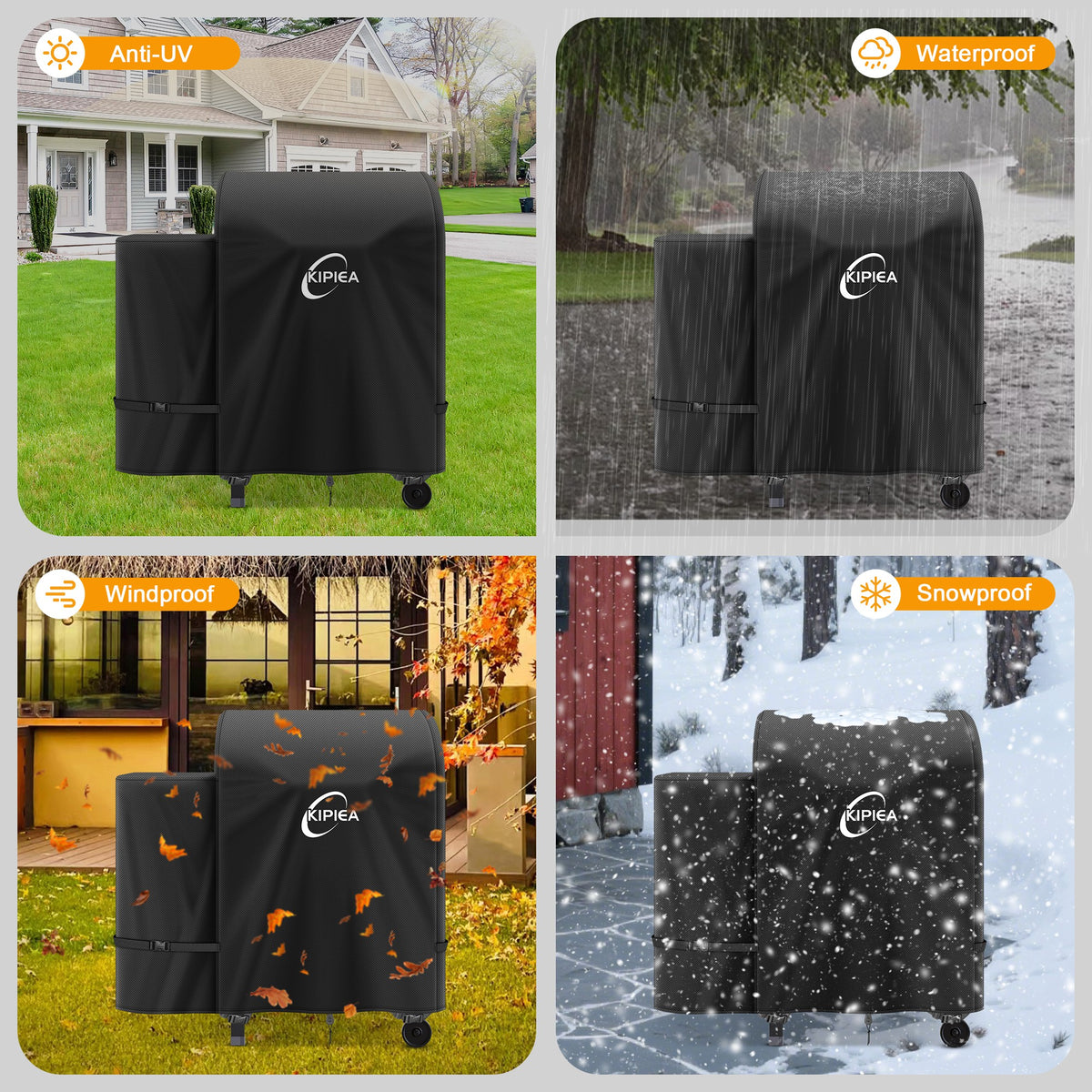 KIPIEA Pellet Grill Cover Compatible with Traeger Grills