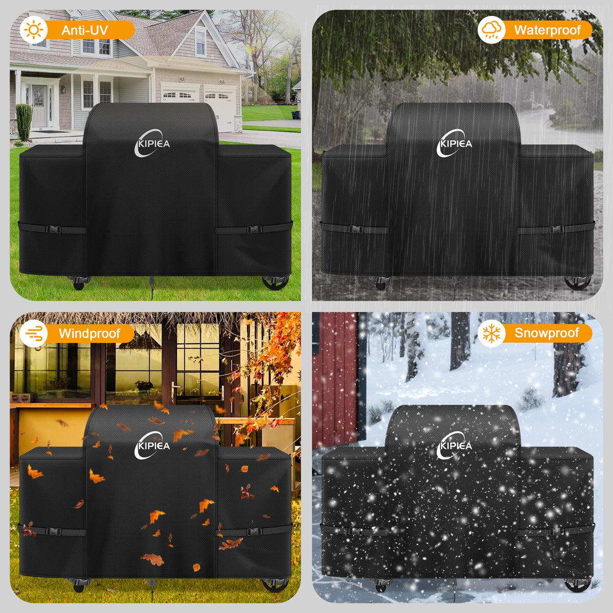 KIPIEA Pellet Grill Cover Compatible with Traeger Grills