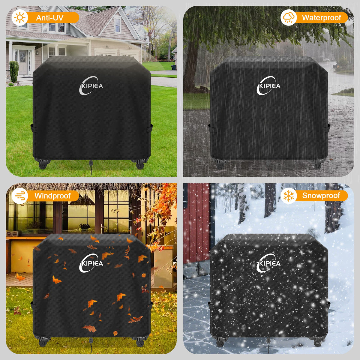 KIPIEA Pellet Grill Cover Compatible with Traeger Grills