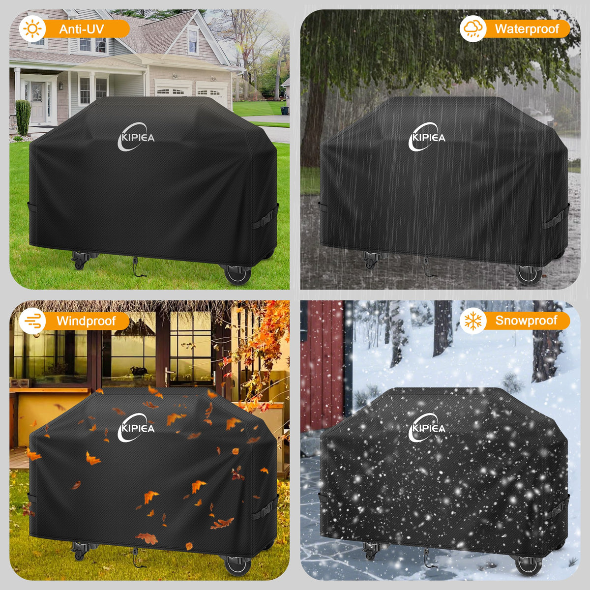 KIPIEA Pellet Grill Cover Compatible with Traeger Grills
