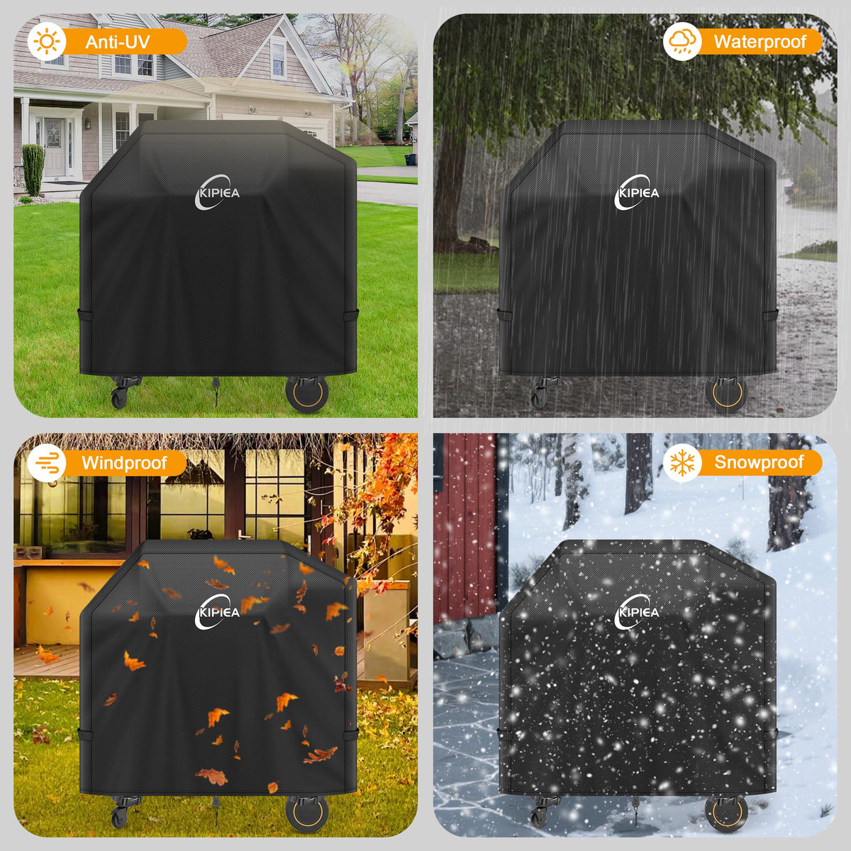 KIPIEA Pellet Grill Cover Compatible with Traeger Grills