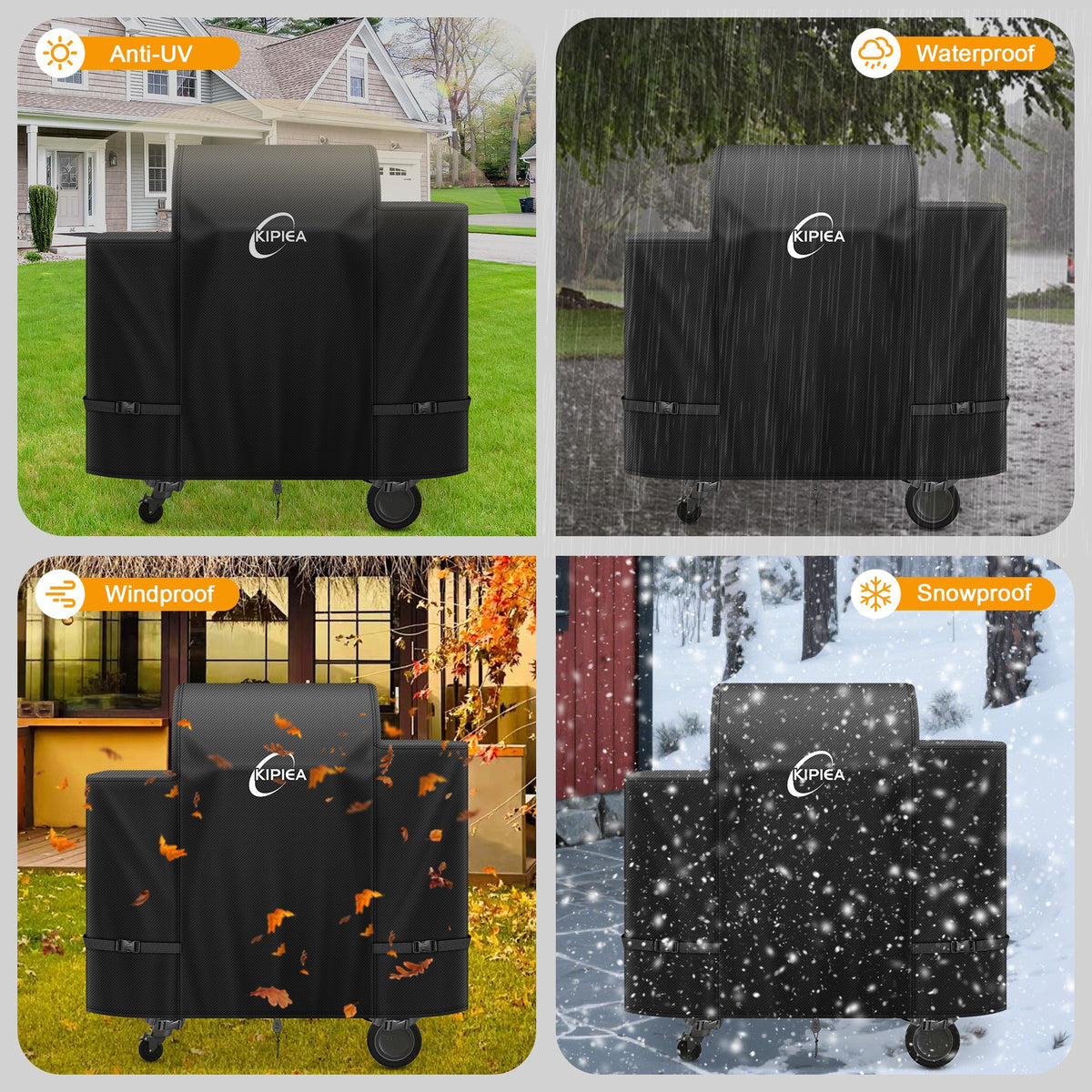 KIPIEA Pellet Grill Cover Compatible with Traeger Grills