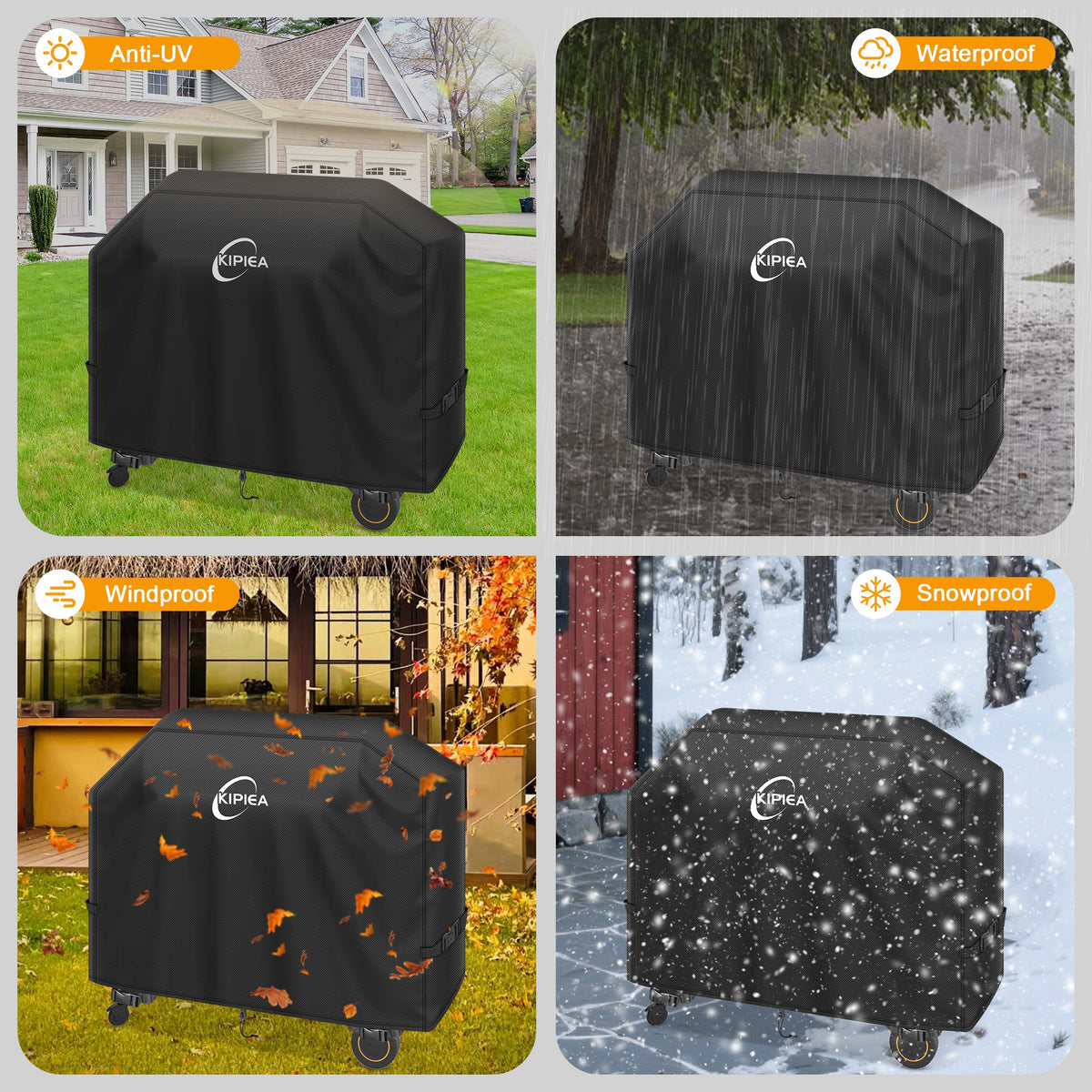 KIPIEA Pellet Grill Cover Compatible with Traeger Grills