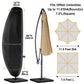 KIPIEA Double-Sided Patio Umbrella Cover for Outdoor Umbrellas