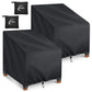 Fundas para sillas de patio Kipiea 600D, impermeables, para invierno (paquete de 2) - Fundas resistentes para sillas de exterior, con protección UV, antidesgarros y antidecoloración