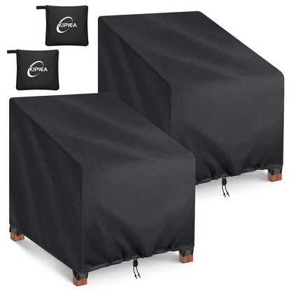 KIPIEA Patio Chair Covers 2-Pack for Outdoor Chairs