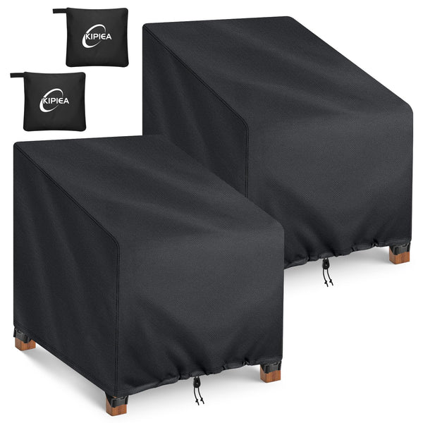 KIPIEA Patio Chair Covers 2-Pack for Outdoor Chairs