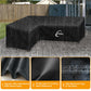 Kipiea Patio V-Shaped Sectional Sofa Cover, 420D Heavy-Duty Oxford Fabric Outdoor Sectional Cover with 6 Windproof Buckles, Anti UV and No Tears, No Fading Black