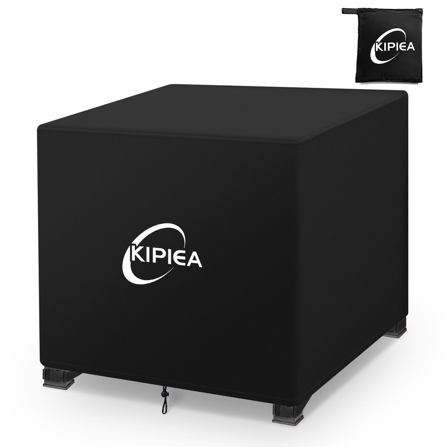 Kipiea Fire Table Covers, Waterproof Square Fire Pit Cover, Heavy Duty Outdoor Firepit Covers with Anti UV and No Tears, No Fading