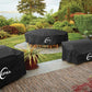 Kipiea 600D Patio Furniture Covers Waterproof Winter, Outdoor Furniture Set Covers for Table Chairs, Heavy-Duty Outdoor Sofa Covers with Anti UV and No Tears, No Fading